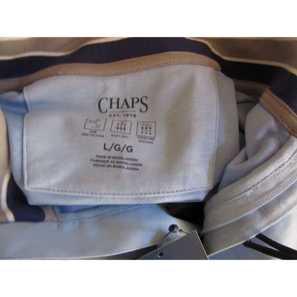 Chaps Men's Blue Long Sleeve Pullover Top Size L New With Tags - Picture 7 of 7